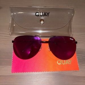 Quay Australia THE PLAYA Aviator Mirrored Sunglasses